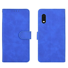 Coque Portefeuille Livre Cuir Etui Clapet L01Z pour Samsung Galaxy XCover Pro Bleu