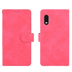Coque Portefeuille Livre Cuir Etui Clapet L01Z pour Samsung Galaxy XCover Pro Rose Rouge