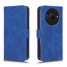 Coque Portefeuille Livre Cuir Etui Clapet L01Z pour Sharp Aquos R8 Pro Bleu