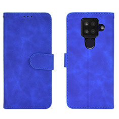 Coque Portefeuille Livre Cuir Etui Clapet L01Z pour Sharp Aquos Sense4 Plus Bleu