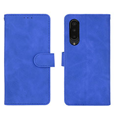 Coque Portefeuille Livre Cuir Etui Clapet L01Z pour Sharp Aquos Zero5G basic Bleu