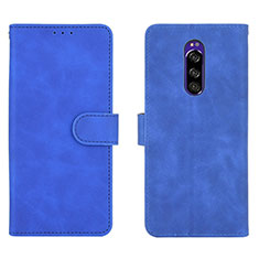 Coque Portefeuille Livre Cuir Etui Clapet L01Z pour Sony Xperia 1 Bleu