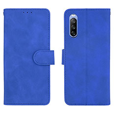 Coque Portefeuille Livre Cuir Etui Clapet L01Z pour Sony Xperia 10 III Bleu