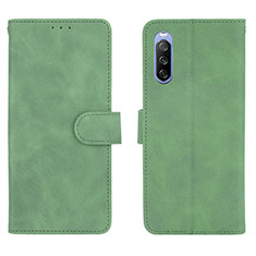 Coque Portefeuille Livre Cuir Etui Clapet L01Z pour Sony Xperia 10 III Vert