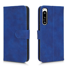 Coque Portefeuille Livre Cuir Etui Clapet L01Z pour Sony Xperia 5 IV Bleu