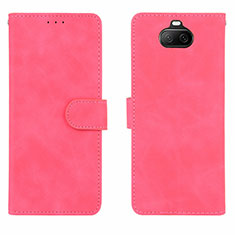 Coque Portefeuille Livre Cuir Etui Clapet L01Z pour Sony Xperia 8 Lite Rose Rouge