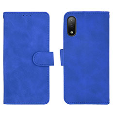 Coque Portefeuille Livre Cuir Etui Clapet L01Z pour Sony Xperia Ace II Bleu