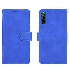 Coque Portefeuille Livre Cuir Etui Clapet L01Z pour Sony Xperia L4 Bleu