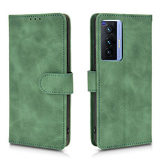 Coque Portefeuille Livre Cuir Etui Clapet L01Z pour Vivo X70 5G Vert