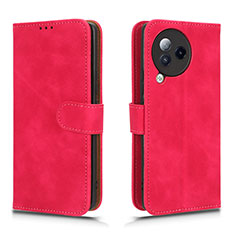 Coque Portefeuille Livre Cuir Etui Clapet L01Z pour Xiaomi Civi 3 5G Rose Rouge