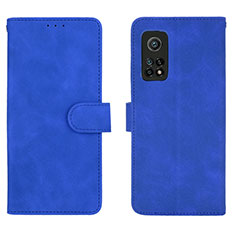 Coque Portefeuille Livre Cuir Etui Clapet L01Z pour Xiaomi Mi 10T 5G Bleu