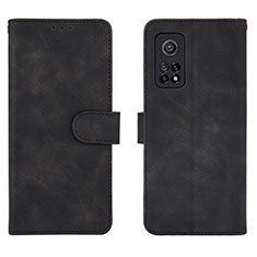 Coque Portefeuille Livre Cuir Etui Clapet L01Z pour Xiaomi Mi 10T 5G Noir