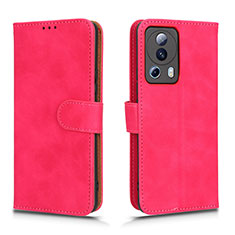 Coque Portefeuille Livre Cuir Etui Clapet L01Z pour Xiaomi Mi 12 Lite NE 5G Rose Rouge