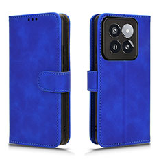 Coque Portefeuille Livre Cuir Etui Clapet L01Z pour Xiaomi Mi 14 Pro 5G Bleu
