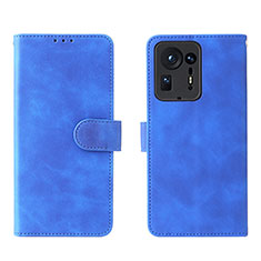 Coque Portefeuille Livre Cuir Etui Clapet L01Z pour Xiaomi Mi Mix 4 5G Bleu