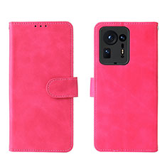 Coque Portefeuille Livre Cuir Etui Clapet L01Z pour Xiaomi Mi Mix 4 5G Rose Rouge