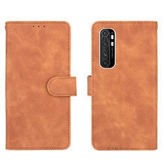 Coque Portefeuille Livre Cuir Etui Clapet L01Z pour Xiaomi Mi Note 10 Lite Marron