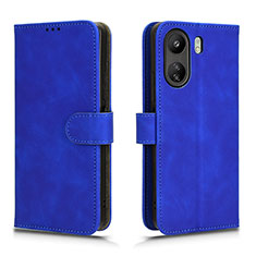 Coque Portefeuille Livre Cuir Etui Clapet L01Z pour Xiaomi Poco C65 Bleu