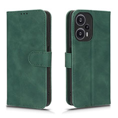 Coque Portefeuille Livre Cuir Etui Clapet L01Z pour Xiaomi Poco F5 5G Vert