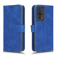 Coque Portefeuille Livre Cuir Etui Clapet L01Z pour Xiaomi Poco F5 Pro 5G Bleu