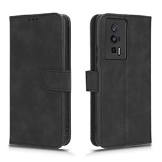 Coque Portefeuille Livre Cuir Etui Clapet L01Z pour Xiaomi Poco F5 Pro 5G Noir
