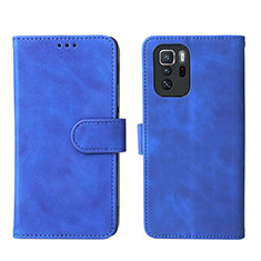Coque Portefeuille Livre Cuir Etui Clapet L01Z pour Xiaomi Poco X3 GT 5G Bleu