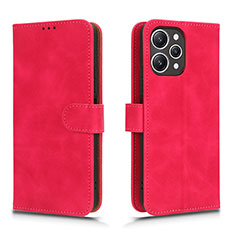 Coque Portefeuille Livre Cuir Etui Clapet L01Z pour Xiaomi Redmi 12 4G Rose Rouge