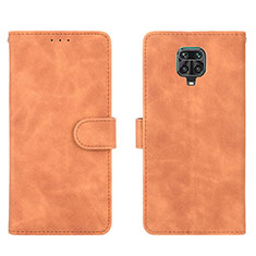 Coque Portefeuille Livre Cuir Etui Clapet L01Z pour Xiaomi Redmi Note 9 Pro Marron