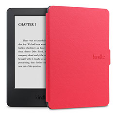 Coque Portefeuille Livre Cuir Etui Clapet L02 pour Amazon Kindle Paperwhite 6 inch Rouge