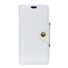 Coque Portefeuille Livre Cuir Etui Clapet L02 pour Asus Zenfone Max Pro M1 ZB601KL Blanc