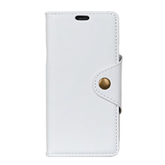 Coque Portefeuille Livre Cuir Etui Clapet L02 pour Asus Zenfone Max ZB663KL Blanc