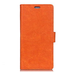 Coque Portefeuille Livre Cuir Etui Clapet L02 pour Asus ZenFone V Live Orange