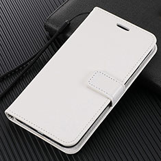 Coque Portefeuille Livre Cuir Etui Clapet L02 pour Huawei Enjoy 10e Blanc