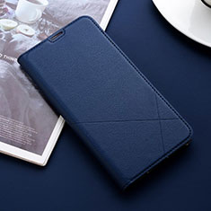 Coque Portefeuille Livre Cuir Etui Clapet L02 pour Huawei Honor 9X Pro Bleu