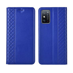 Coque Portefeuille Livre Cuir Etui Clapet L02 pour Huawei Honor X10 Max 5G Bleu
