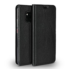Coque Portefeuille Livre Cuir Etui Clapet L02 pour Huawei Mate 20 Pro Noir