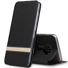 Coque Portefeuille Livre Cuir Etui Clapet L02 pour Huawei Mate 30 Lite Noir