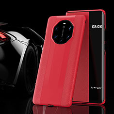Coque Portefeuille Livre Cuir Etui Clapet L02 pour Huawei Mate 40 RS Rouge