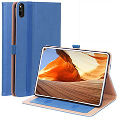 Coque Portefeuille Livre Cuir Etui Clapet L02 pour Huawei MatePad Pro Bleu