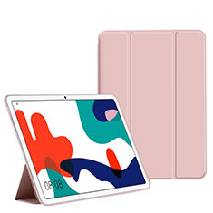 Coque Portefeuille Livre Cuir Etui Clapet L02 pour Huawei MatePad Rose