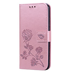Coque Portefeuille Livre Cuir Etui Clapet L02 pour Huawei Nova 3e Or Rose