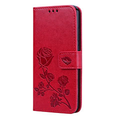 Coque Portefeuille Livre Cuir Etui Clapet L02 pour Huawei Nova 3e Rouge