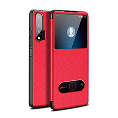 Coque Portefeuille Livre Cuir Etui Clapet L02 pour Huawei Nova 6 5G Rouge