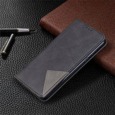 Coque Portefeuille Livre Cuir Etui Clapet L02 pour LG K61 Noir