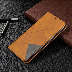 Coque Portefeuille Livre Cuir Etui Clapet L02 pour LG K61 Orange