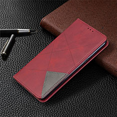 Coque Portefeuille Livre Cuir Etui Clapet L02 pour LG K61 Rouge