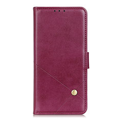 Coque Portefeuille Livre Cuir Etui Clapet L02 pour LG K92 5G Vin Rouge