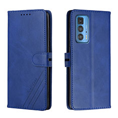 Coque Portefeuille Livre Cuir Etui Clapet L02 pour Motorola Moto Edge 20 Pro 5G Bleu