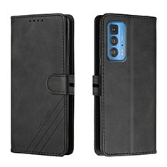 Coque Portefeuille Livre Cuir Etui Clapet L02 pour Motorola Moto Edge 20 Pro 5G Noir
