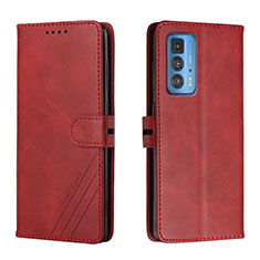 Coque Portefeuille Livre Cuir Etui Clapet L02 pour Motorola Moto Edge 20 Pro 5G Rouge